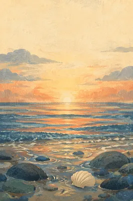 Eternal Life Sunrise Over Endless Ocean