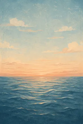 Eternal Life Sunrise Over Endless Ocean