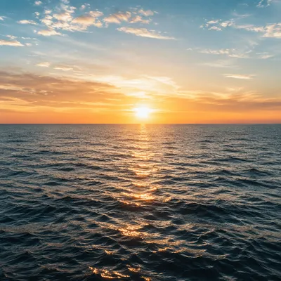 Eternal Life Sunrise Over Endless Ocean