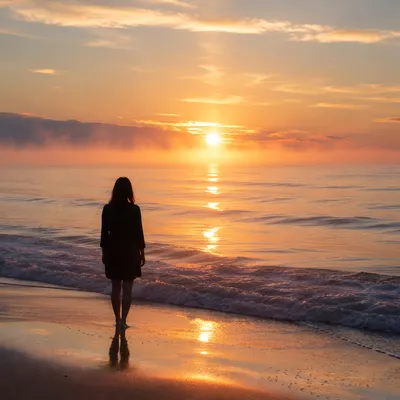 Eternal Life Sunrise Over Calm Ocean