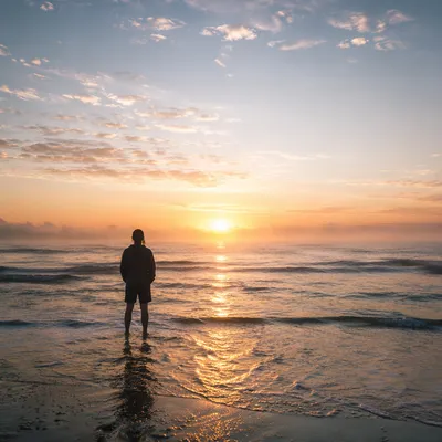 Sunrise Hope Over Endless Ocean