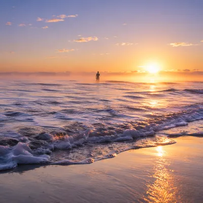 Eternal Life Sunrise Over Endless Ocean