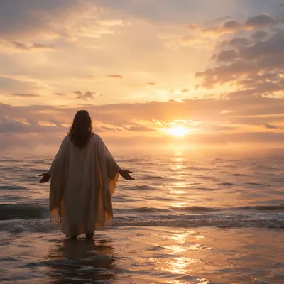 Eternal Life Sunrise Over Endless Ocean