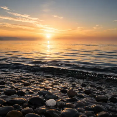 Eternal Life Sunrise Over Endless Ocean