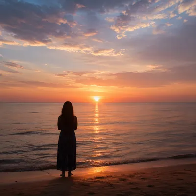 Eternal Sunrise Over Calm Ocean