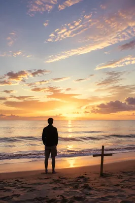 Eternal Life Sunrise Over Endless Ocean