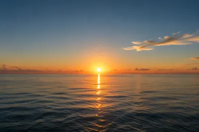 Eternal Life Sunrise Over Endless Ocean