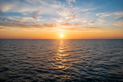 Eternal Life Sunrise Over Endless Ocean