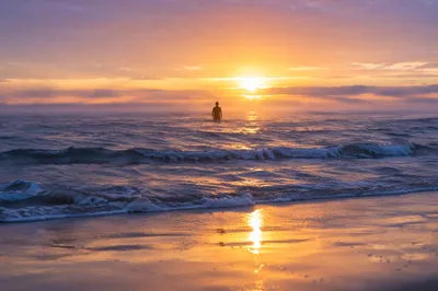 Eternal Life Sunrise Over Endless Ocean