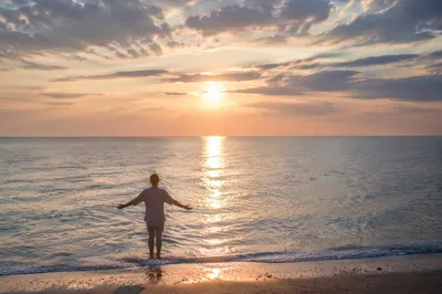 Eternal Life Sunrise Over Endless Ocean
