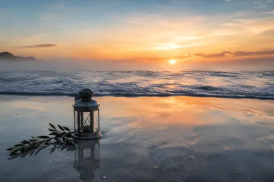 Eternal Life Sunrise Over Peaceful Ocean