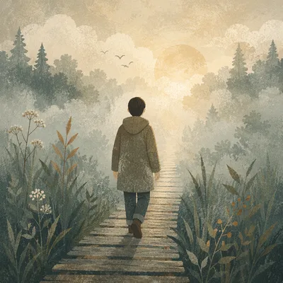 Faith Step Into the Unknown Fog