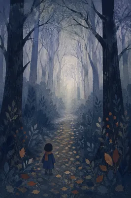 Faith on a Foggy Woodland Path