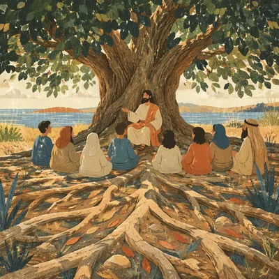 Faithful Ancient Tree With Deep Roots