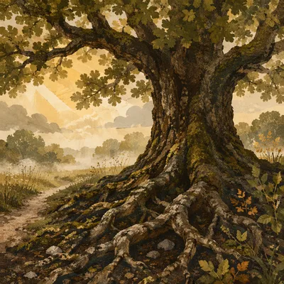 Faithful Oak with Deep Meadow Roots