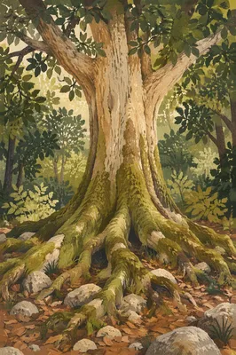Faithful Ancient Tree With Deep Roots