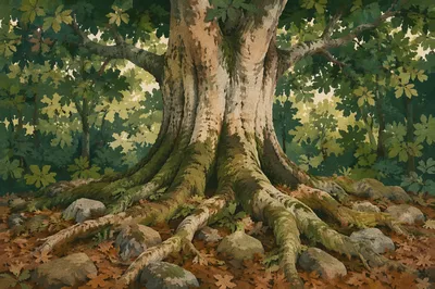 Faithful Ancient Tree with Deep Roots