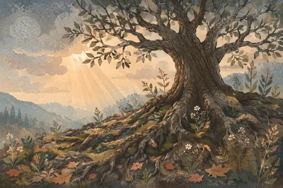 Faithful Ancient Tree with Deep Roots