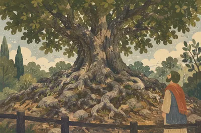 Ancient Tree Roots Symbolizing Faithfulness