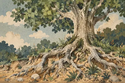 Faithful Ancient Tree with Deep Roots