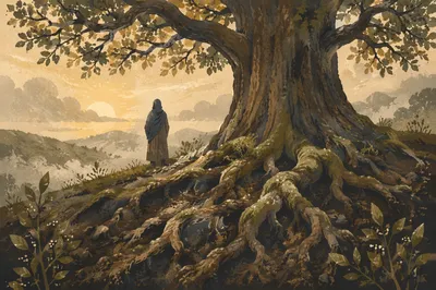 Faithful Ancient Oak with Deep Roots