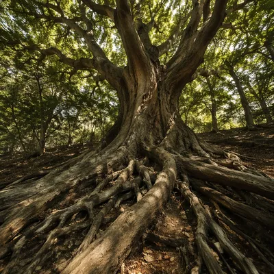 Faithful Ancient Tree With Deep Roots