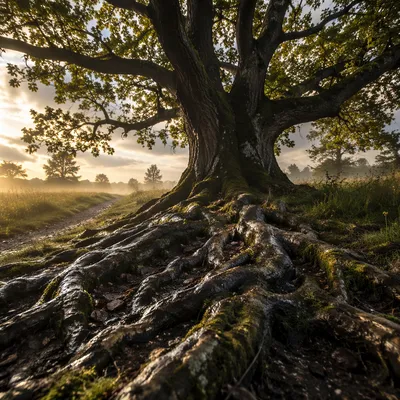 Faithful Ancient Oak with Deep Roots