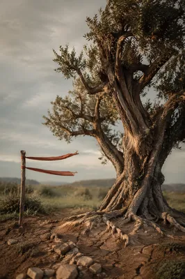 Faithful Ancient Tree With Deep Roots