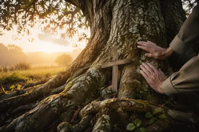 Faithful Oak Roots at Dawn