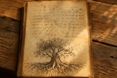 Faithful Roots on an Aged Journal Page