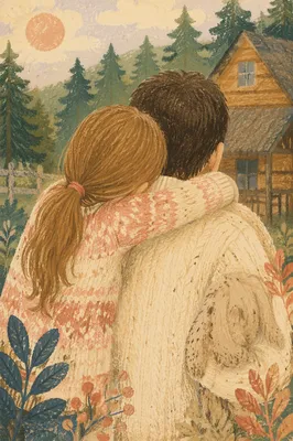 Tender Father Daughter Hug in Nature