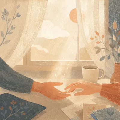 Forgiving Hands Letting Go in Morning Light
