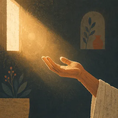 Open Hand Releasing Into Forgiving Light