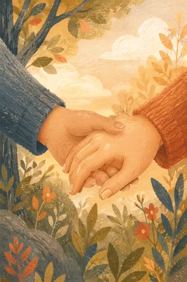 Forgiving Hands Releasing in Autumn Light