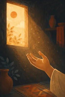 Open Hand Releasing Forgiveness in Warm Light