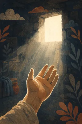 Open Hand Releasing Toward Forgiving Light