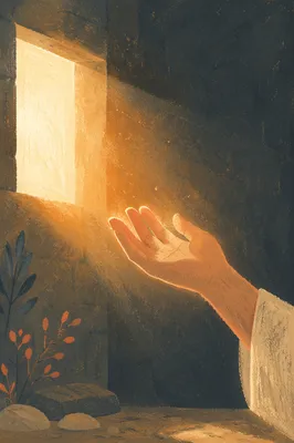 Open Hand Releasing Toward Forgiving Light