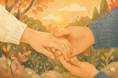 Forgiving Hands Letting Go in Warm Light