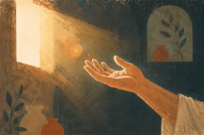Open Hand Releasing Into Forgiving Light