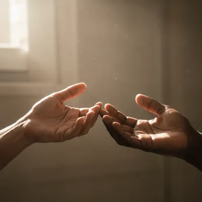 Two Open Hands in Morning Light