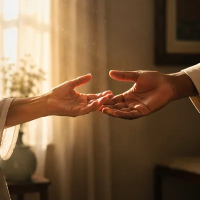 Two Hands Gently Letting Go