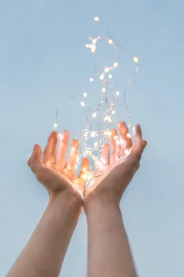 Open Hands Releasing Lights of Forgiveness
