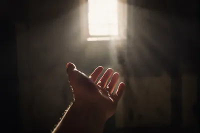 Open Hand Letting Go Toward Light