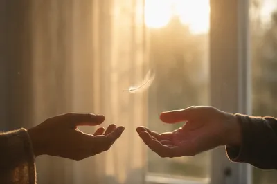 Forgiveness Hands Releasing in Morning Light