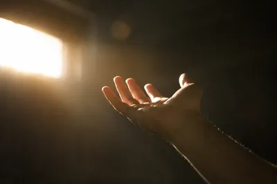 Open Hand Releasing Into Forgiving Light