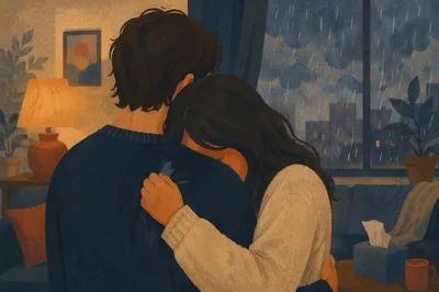 Forgiveness Embrace After Difficult Conversation
