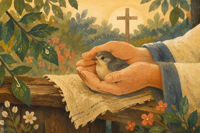 Gods Love in Gentle Caring Hands
