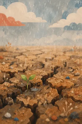 Grace Rain on Cracked Earth