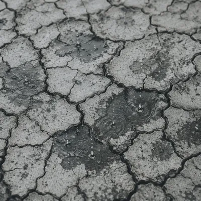 Grace Rain on Cracked Dry Earth
