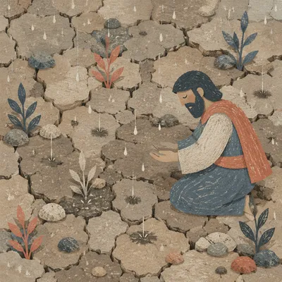 Grace Rain on Cracked Earth